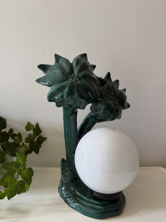 Lampe palmier avec globe blanc – Ceramic (photo 5 of 7)