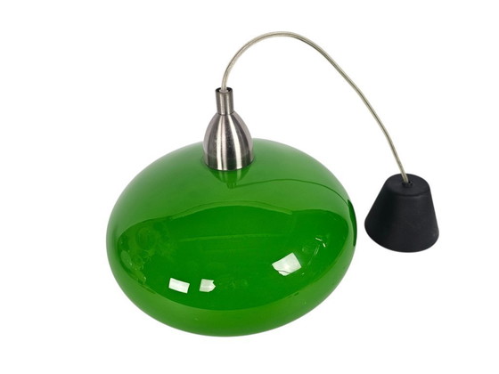 Image 1 of Lampe suspendue OVNI style ère spatiale - opaline - style moderne du milieu du siècle