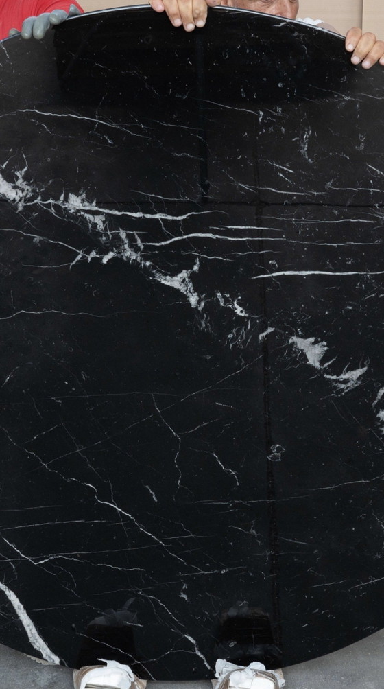 Mesa de comedor ovalada Knoll Tulip original 198x121cm Nero Marquina brillante ¡¡NUEVA CONDICIÓN!! Eero (photo 10 of 15)