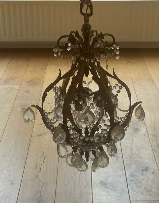 Bronzen vintage kroonluchter 