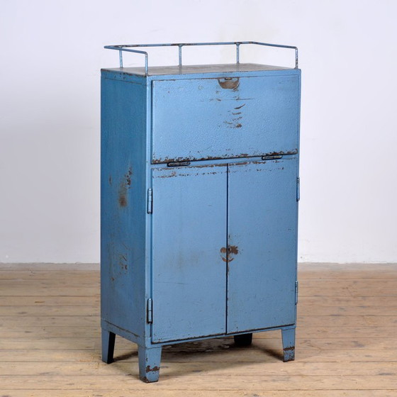 Image 1 of Piccolo mobile industriale in ferro con quattro cassetti, anni '70