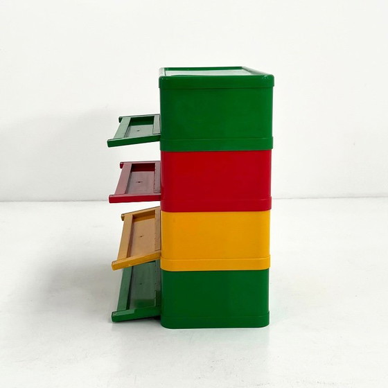 Image 1 of Multicolour Chest of 4 Drawers Model 4964 by Olaf Von Bohr for Kartell, 1970s
