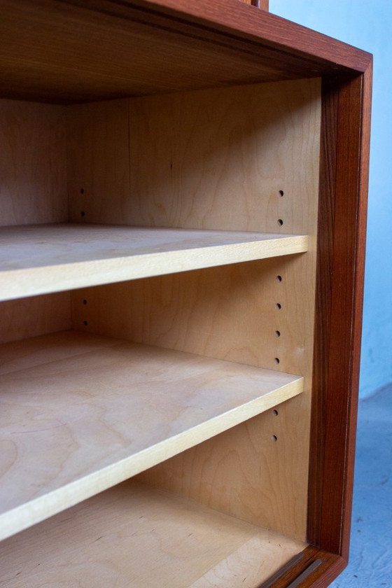 Image 1 of Vintage secretair bureau, dressoir, bijzettafel, teak, Hundevad bureau