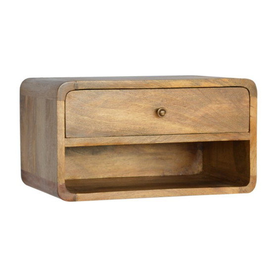 Schwebender Nachttisch mit offenem Ablagefach – Eichen-Finish – Artisan, Nachttische, Wood (photo 3 of 9)