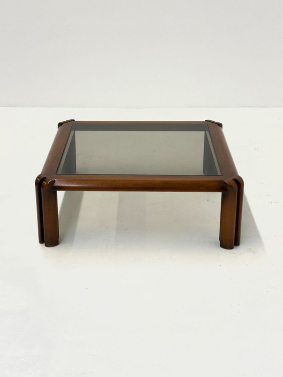 Image 1 of Square Italian coffee table with glass top