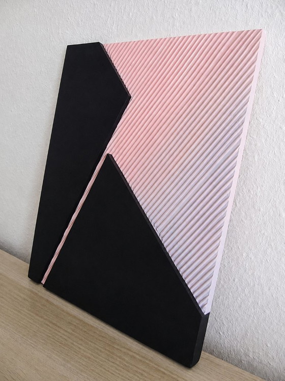 Textured art “Sunset in the city” 50 x 40 cm – Paintings & Drawings, Mdf (photo 4 of 5)