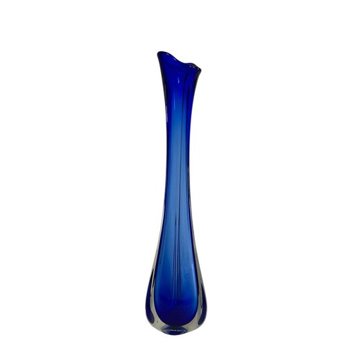 59 cm hohe blaue Murano Vase, 1950er Jahre