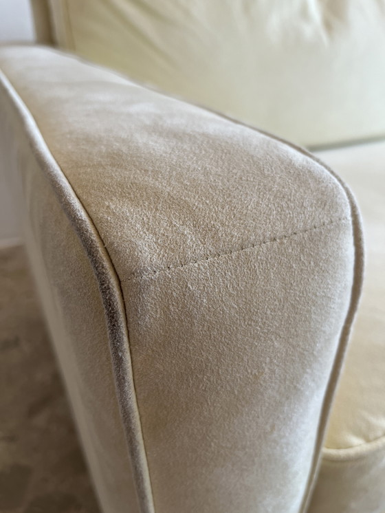 Image 1 of 1x Originele "COR Conseta F.W. Möller 1964" 3-zitsbank met chromen sledeonderstel en velours bekleding!!