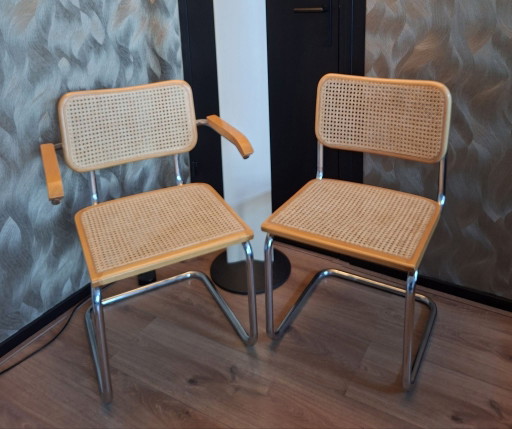 2 Cesca Stühle (B32 & B64) - Marcel Breuer – Made in Italy