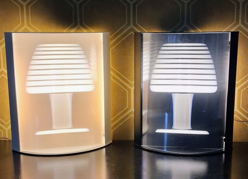 Set de diseño italiano único Kundalini Mirage Lámparas de mesa de holograma (Solo 35 sets en el mundo)!