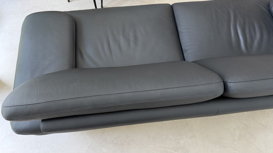 Image 1 of Rochebobois 3-zitbank Envergure zwart leer