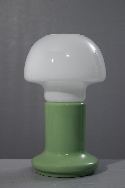 Vintage ceramic & opaline candleholder Space Age 1970s Mason design