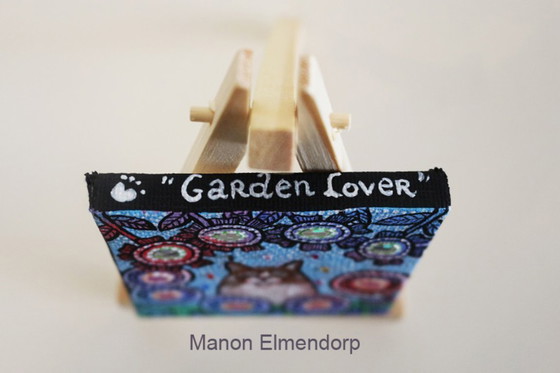 Image 1 of Unique Hand-Painted Painting including Little Donkey Cat Ragdoll