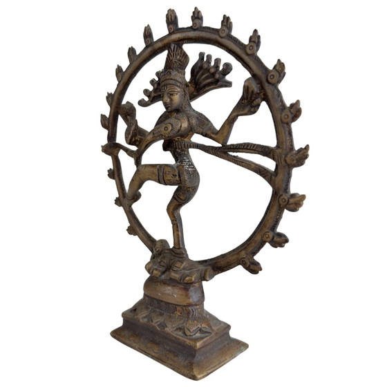 Shiva Nataraja indiano in bronzo e realizzato manualmente. – Sculture, Bronze, Brass (photo 8 of 10)