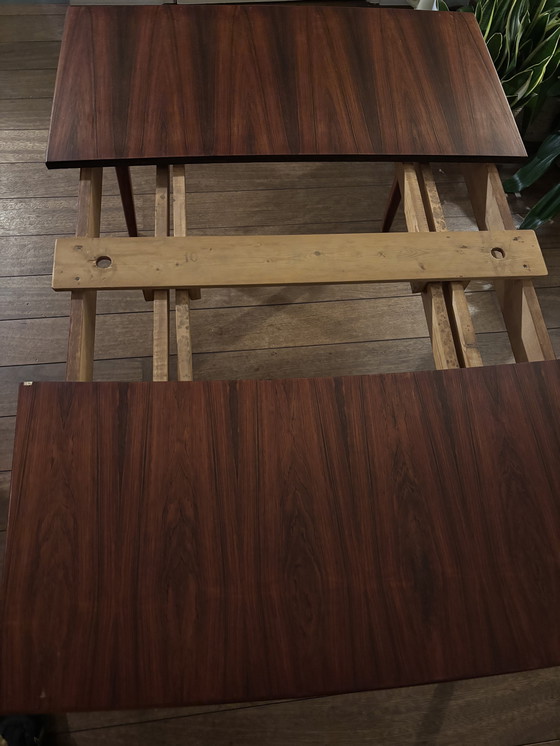 Image 1 of Deense design tafel teak fineer uitschuifbaar