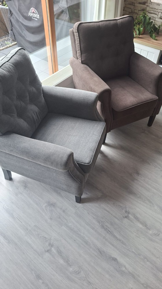 Image 1 of MEILLEUR SEGMENT : Lot de 2 fauteuils Haros Tara – Style tendance à assortir – Comme neuf