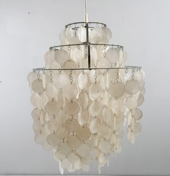 Image 1 of Pendelleuchte/Deckenlampe von Verner Panton, Muschel, Modell:'Fun', 1960er Jahre