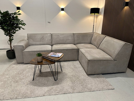 Modulaire hoekbank taupe 276x180cm