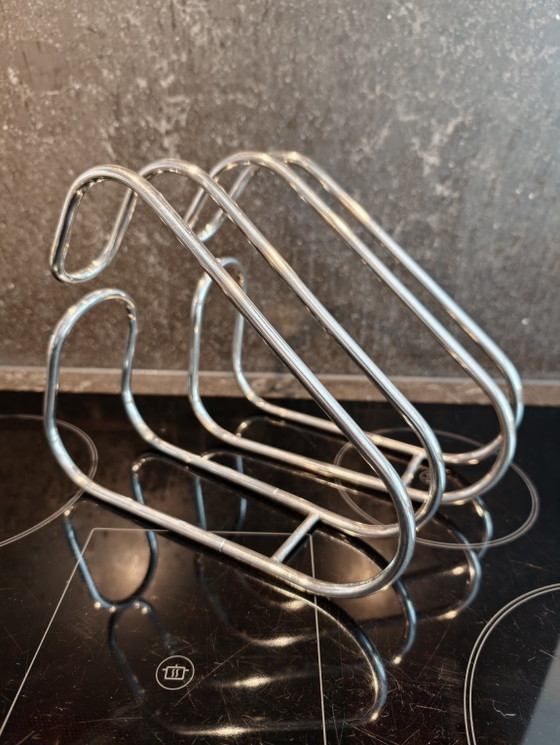 Image 1 of 3 signierte, versilberte Weinflaschenhalter – Hergestellt in Italien