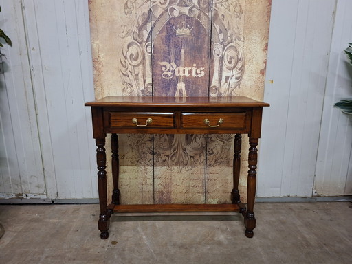 Klassieke Engelse sidetable, wandconsole haltafel afm. 95x38cm en 82cm hoog.  
