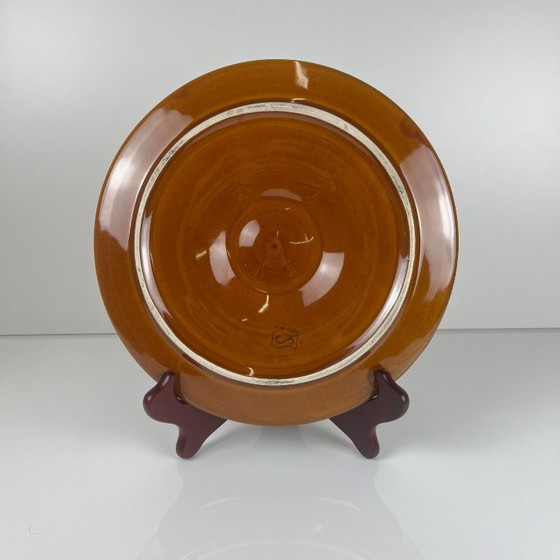 Image 1 of Set of 6 oyster plates in barbotine style by Secla, Portugal, 1970