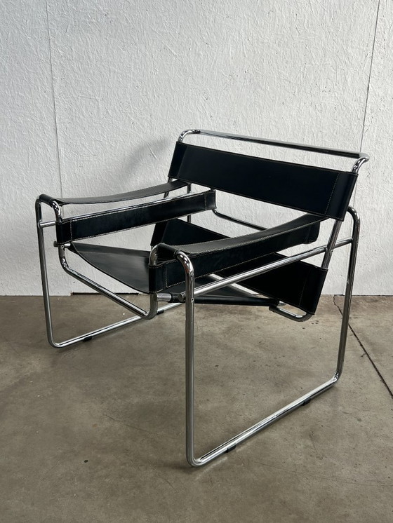 Image 1 of Vintage Wassily Stijl Stoel / Fauteuil , 1980's