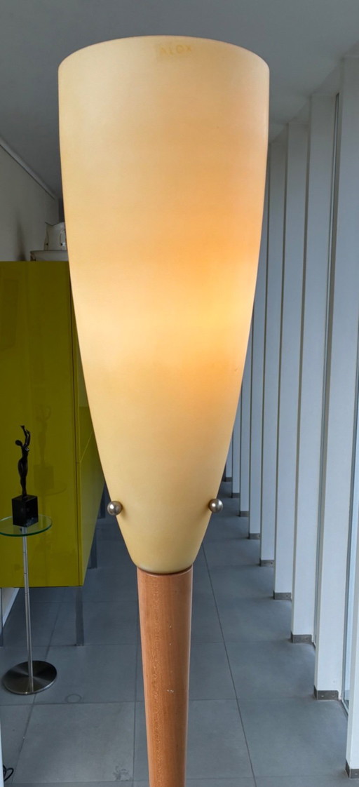 Design vloerlamp met Murano glaskap – Alox Italia 