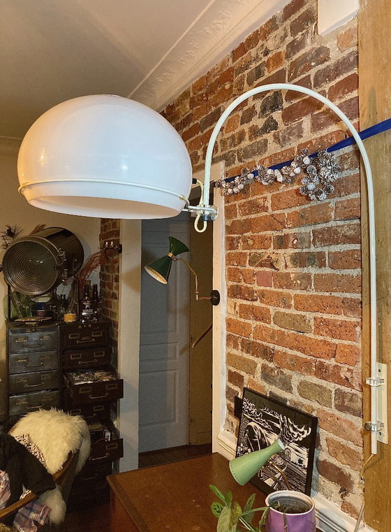 Image 1 of Grande lampada da parete ad arco Dijkstra in acciaio e acrilico