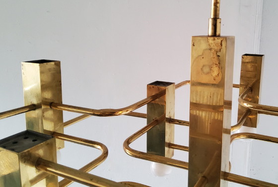 Image 1 of Gaetano Sciolari chandelier, Boulanger from the 70s