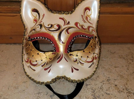 Image 1 of Origineel Venetiaans masker - kat - Carnaval van Venetië