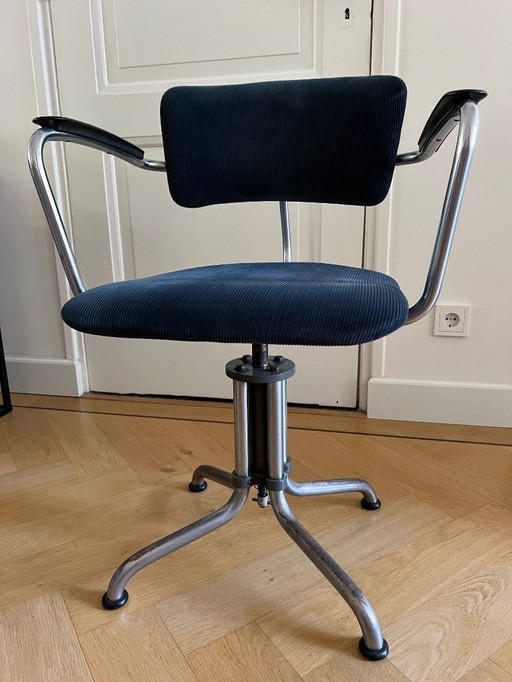 Original 1930s Gispen 354 office chair blue II