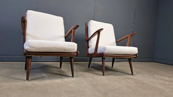 Paire de fauteuils De Ster Gelderland, années 1960 – Wood, Mid Century Modern (photo 7 of 11)