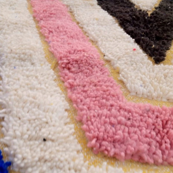 Alfombra tejida a mano de lana natural, artesanía tradicional, diseños coloridos, tamaño 150/250 cm. – Aime Té (photo 3 of 9)