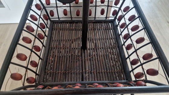 Etagere / cesto di frutta, 3 livelli, 91cm alto. – Oggetti decorativi, Metallo, Legno (photo 5 of 7)