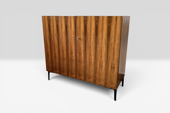 Image 1 of Secrétaire de style années 50, style Magic Box Home Office, en palissandre.