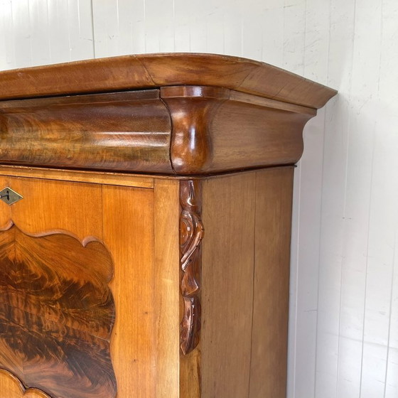 Image 1 of Antique Biedermeier Valve Secretaire Cabinet Desk