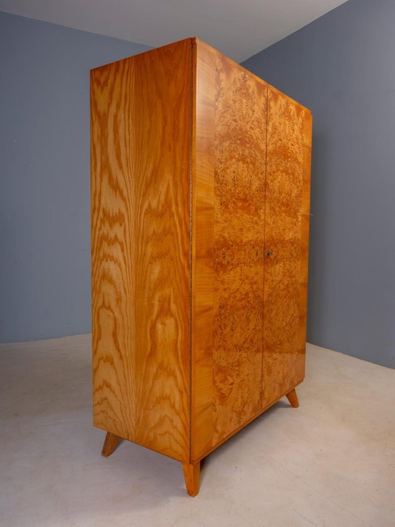 Armadio Vintage Mid-Century, Impiallacciatura in Radica, Cecoslovacchia, 176 × 116 × 58 cm (photo 3 of 21)