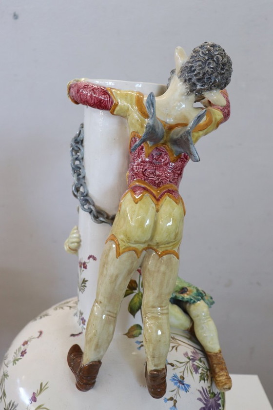 Image 1 of Majestic Ceramic Vase, Italy Early 20th Century