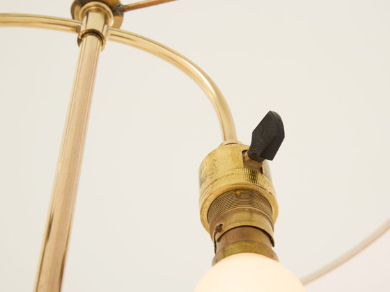 Image 1 of Jacques Adnet Piqué Sellier Stehlampe aus rotem Leder und Messing, 1950