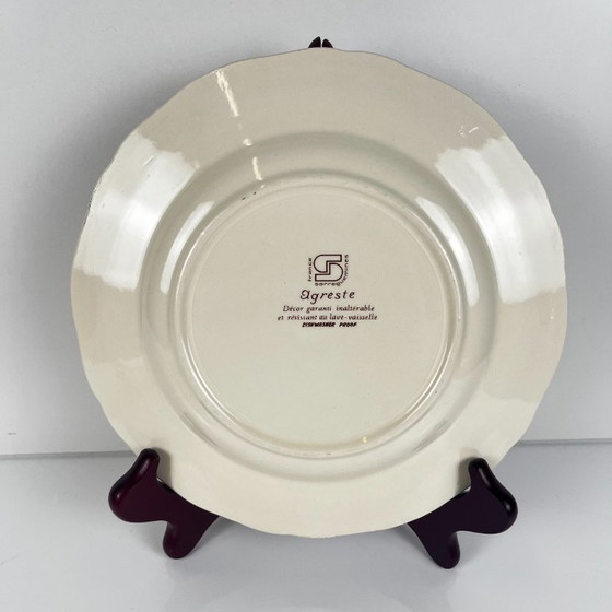 Set mit 6 "Agreste" Sarreguemines Desserttellern, 20. Jahrhundert – Geschirr, Ceramic, Vintage (photo 4 of 8)