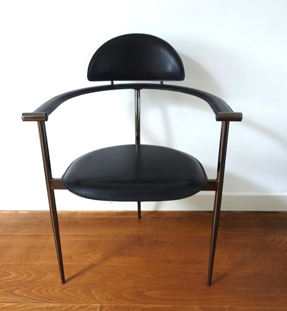 Image 1 of Ensemble de quatre (4) chaises de salle à manger « Stiletto » Arrben Italie années 1980