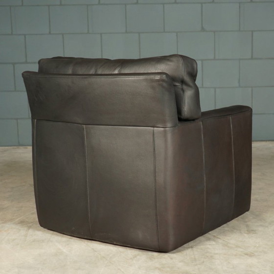 Image 1 of Designer seating area/seating group – black leather – Brühl