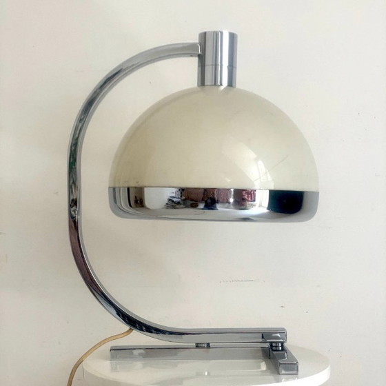 Tischlampe aus Chrom und Plexiglas, Design Franco Albini, Italien 1970er Jahre – Tischlampen, Aluminium (photo 2 of 12)