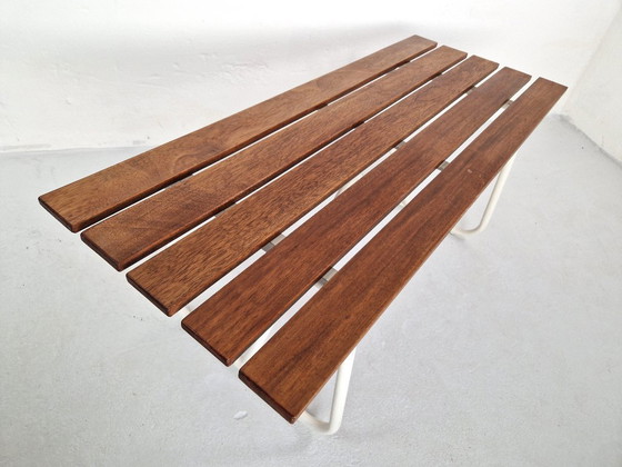 Image 1 of Vintage slatted bench 1960s