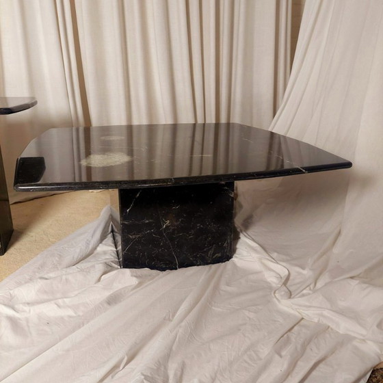 Image 1 of Coffee table marble vintage travertine