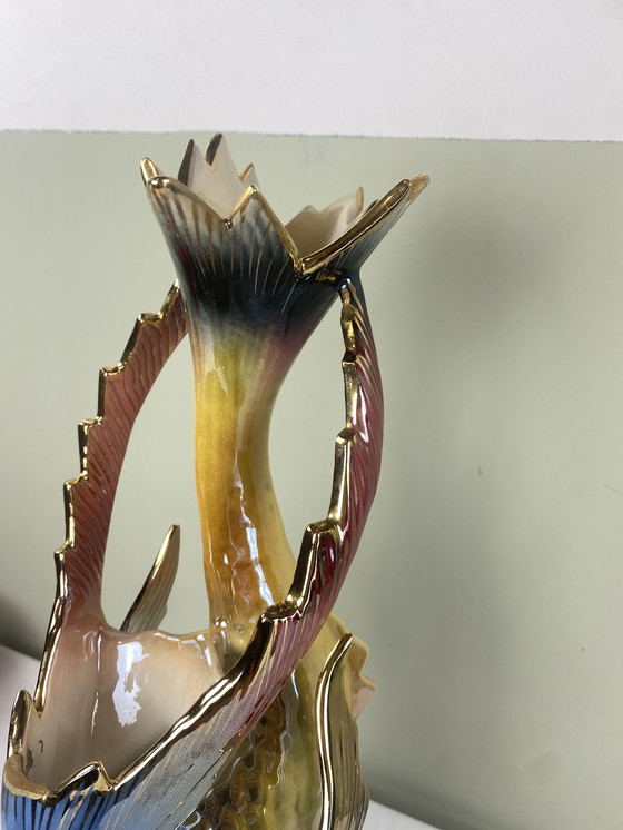 Image 1 of Large Vintage Fish Vase
