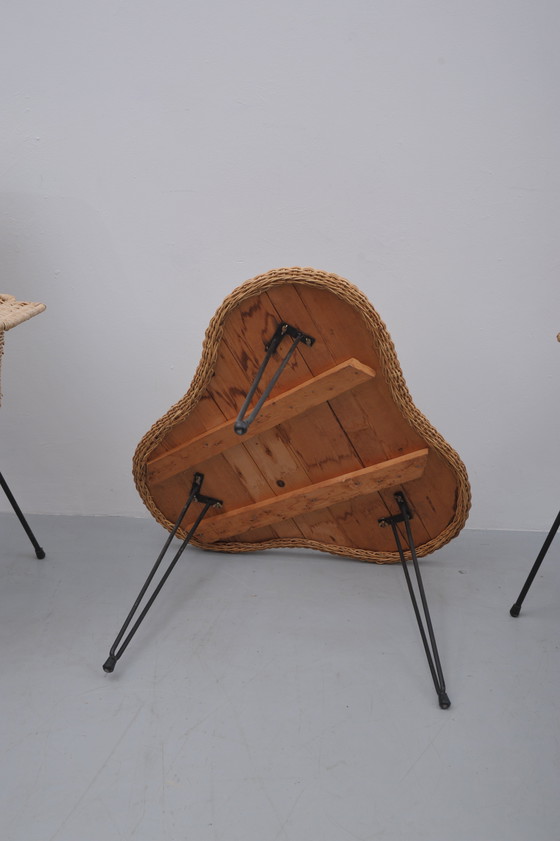Image 1 of Sillones de ratán con mesa (años 50)