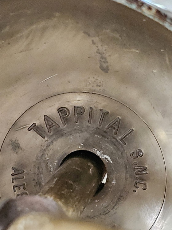 Image 1 of Lampada a sospensione MCM con grande paralume in vetro di Murano