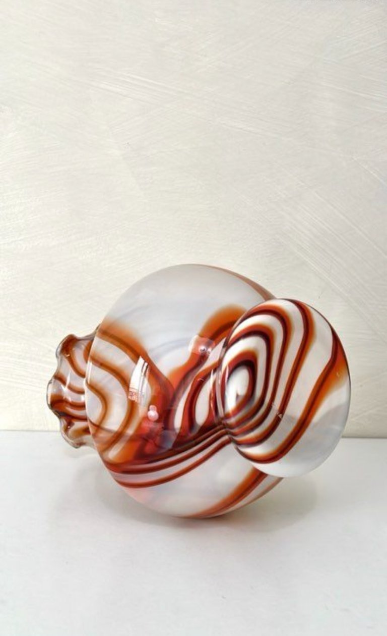 Vintage Murano glass vase, opaline orange | Vases second-hand