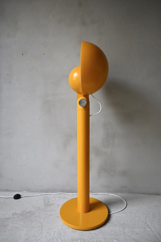 Image 1 of Vloerlamp Cuffia Design Francesco Buzzi voor Bieffeplast in geel